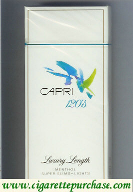 Capri Menthol Lights 120s cigarettes hard box